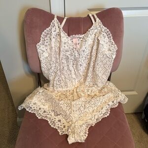 White Victoria’s Secret lace romper
